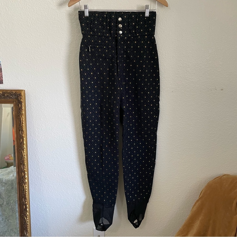 BOGNER Vintage Snow Ski Pants High Waisted Skinny Leg With Stirrups 80’s 90s